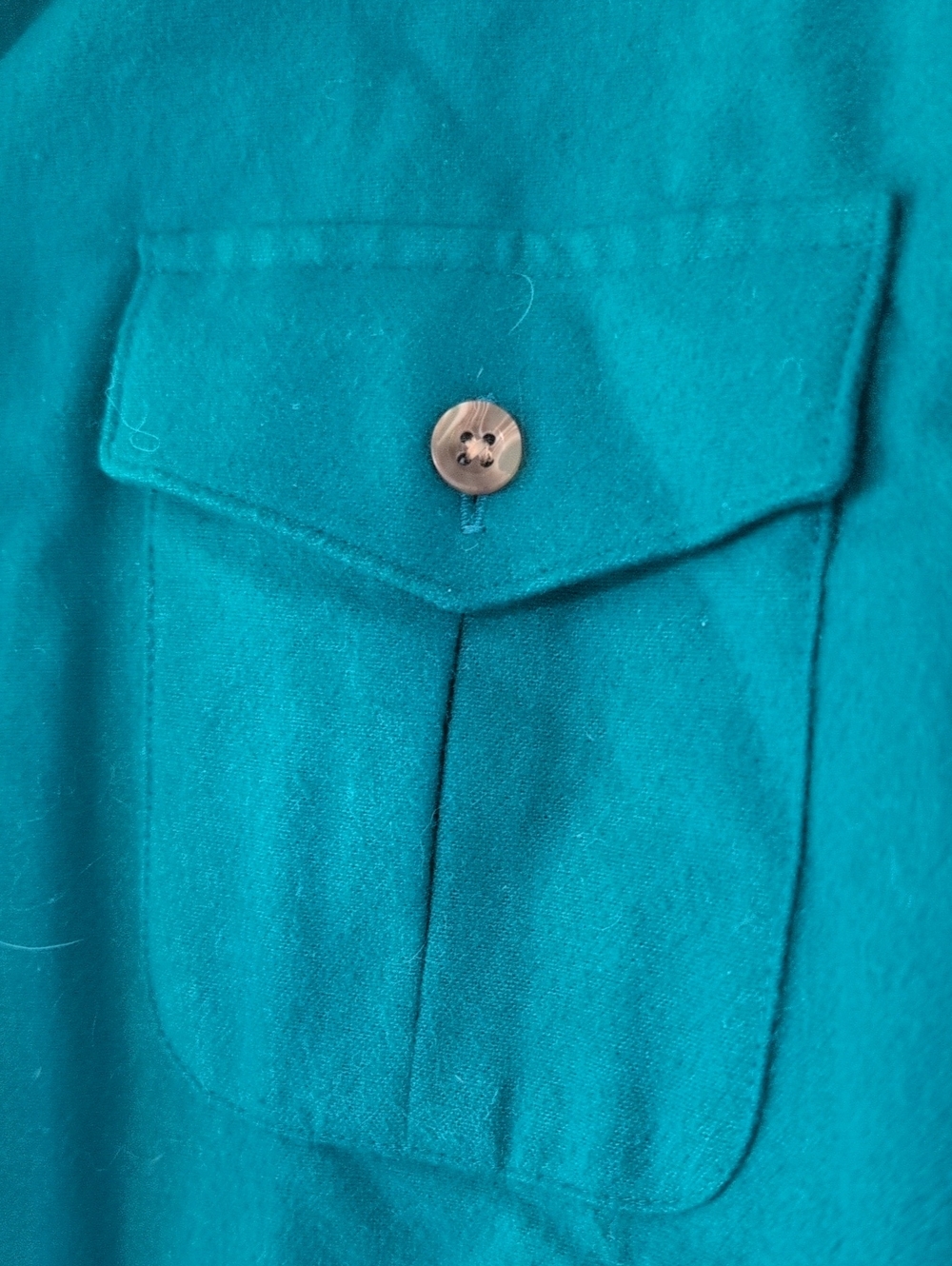 L.L. Bean Teal Shirt Jacket - Picture 4 of 8